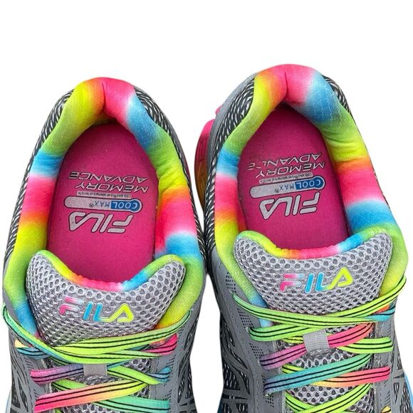 FILA Windmill Energized Women’s Sz 8 Neon Rainbow Coolmax Running Shoes (HF27) - Picture 10 of 11